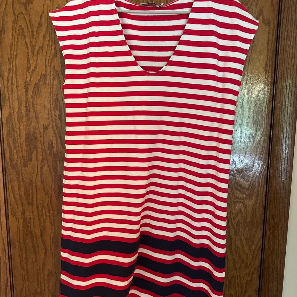 Vineyard Vines Red and White Striped Dress
